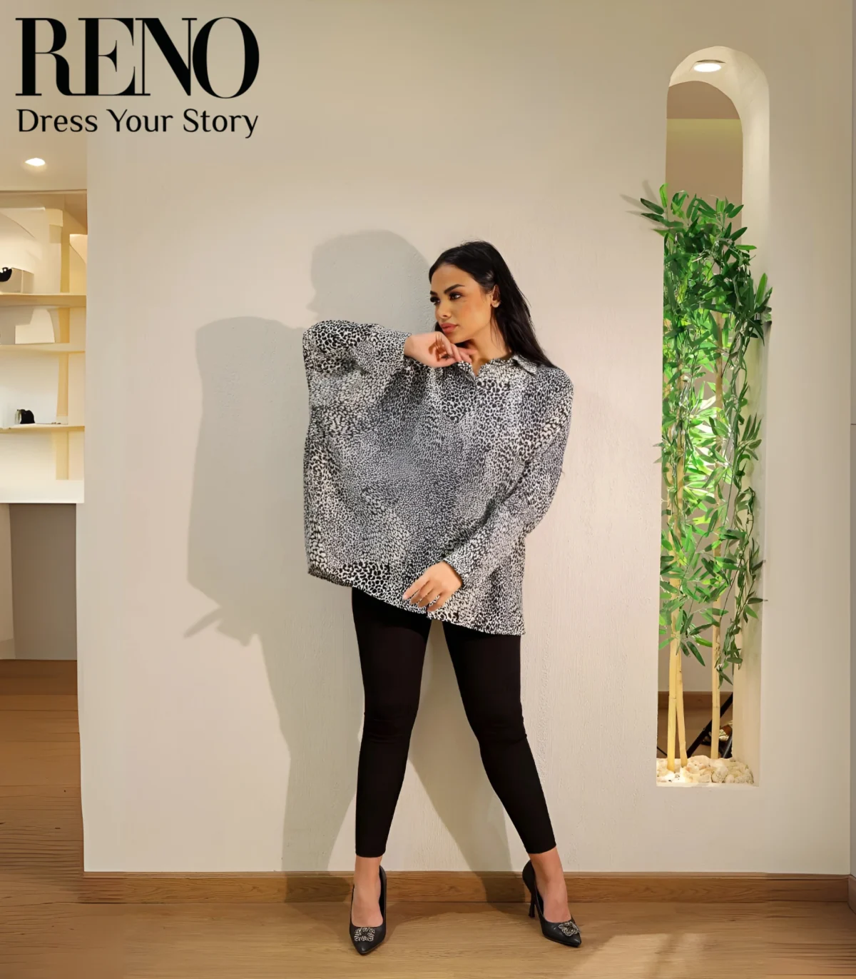 White & Black Linen Blouse – Classic Touch, Modern Style - Image 1