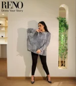 White & Black Linen Blouse – Classic Touch, Modern Style