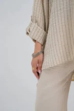 Striped Beige Linen Suit - Image 7