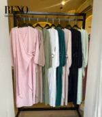 Freska Linen Dress with Side Buckle - Image 4