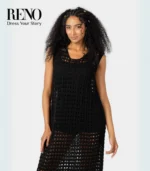 Sleeveless Crochet Dress - Image 3