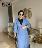 Freska Linen Dress with Side Buckle - Image 2