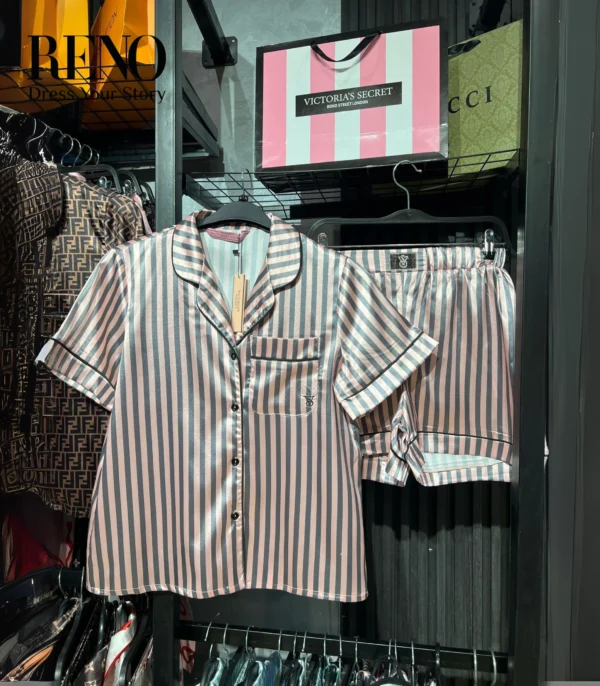 Satin Pajama Set – Victoria’s Secret Style