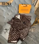 Luxury Satin Pajama Set – Iconic Monogram-Inspired Design (High-Quality Imported) - Image 3