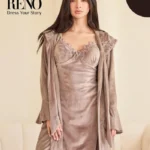 Soft Velvet Robe with Nightdress