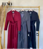 Long Wool Coat – Premium Turkish Fabric - Image 3