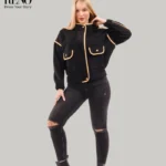 Wool Jacket with Elastic Waist – Practical & Stylish Design