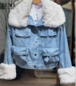 Denim Jacket with Fur Lining – Premium Turkish Fabric - Image 2