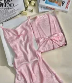 Nightdress with Satin Robe – Elegant & Comfortable - Image 4