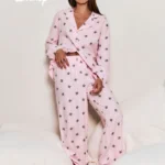 Pink Pajama Set with Bunny Print 💗🐰