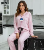 Comfortable Pajama Set with Cute Cartoon Touch