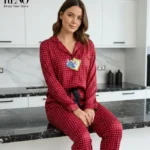 Burgundy Polka Dot Pajama Set