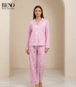 Pajama Set with an Elegant Bow Detail - Image 2